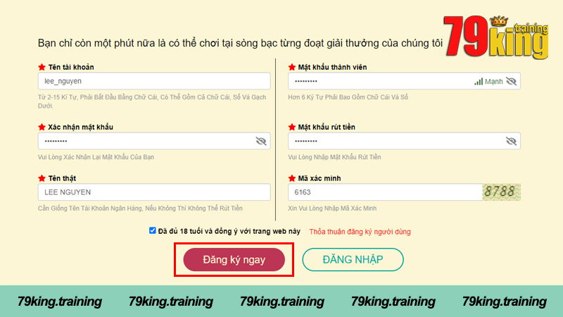 Hướng dẫn đăng ký 79KING đơn giản và chi tiết